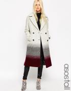 Asos Tall Coat In Oversized Fit In Ombre - Ombre