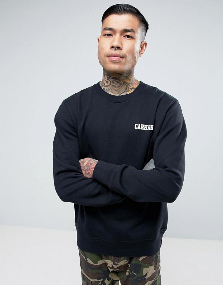 Carhartt Wip College Script Regular Fit Sweatshirt - Black