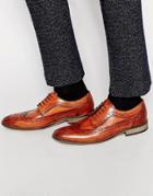 Base London Durham Leather Derby Brogues - Tan
