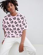 Asos Design Wu Tang Oversized T-shirt With All Over Print - Pink