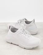 Asos Design Dewi Knit Sneakers In Gray-grey