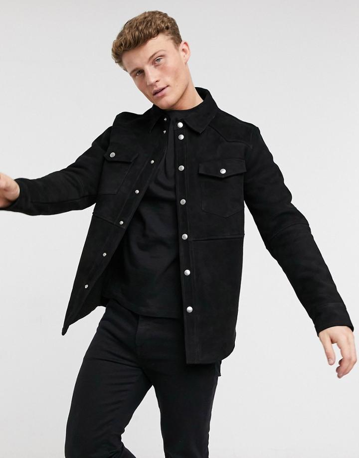 Selected Homme Milo Suede Jacket-black