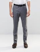 Asos Wedding Slim Suit Pants In Tonic - Gray