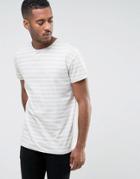 Selected Homme T-shirt In Oversized Fit With Stripe Organic Cotton - Blue