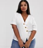 Glamorous Curve Relaxed Blouse-white