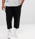 Asos Plus Oversized Tapered Chinos In Black - Black