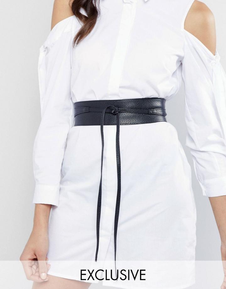 Johnny Love Rosie Obi Bow Waist Belt - Black