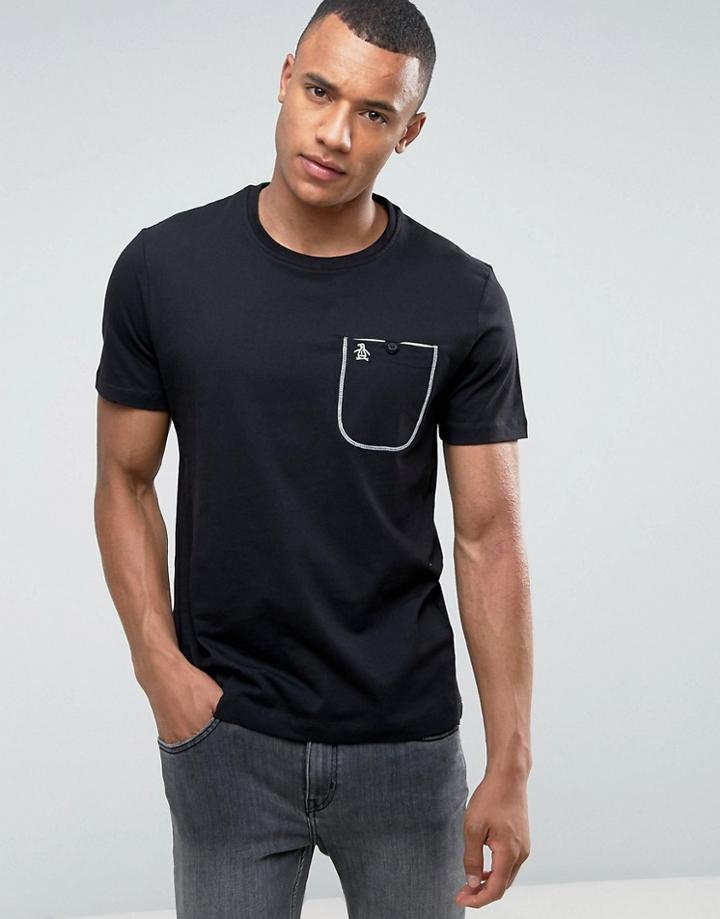 Original Penguin Flat Lock Pocket T-shirt - Black