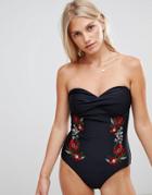 Ted Baker Delrolo Embroidered Swimsuit - Multi