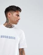 Boss Denim Look Logo T-shirt In Regular Fit - White