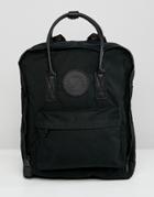 Fjallraven Kanken No.2 16l Backpack With Leather Straps - Black