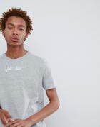 Night Addict Curved Hem Logo T-shirt - Gray
