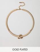 Pilgrim Knot Twist Structured Necklace - Gold
