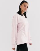 Asos Design Lightweight Oversized Sweat In Lilac - Purple
