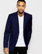 Rogues Of London Blazer In Skinny Fit - Navy
