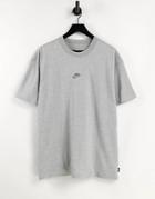 Nike Premium Essentials Oversized T-shirt In Dark Gray-grey