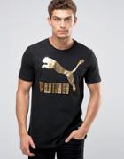 Puma Archive Metallic Logo T-shirt In Black 57151331 - Black