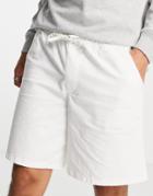 Asos Design Boxy Chino Shorts In White