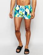 Oiler & Boiler Tuckernuck Swim Shorts With Geometric Print - Green