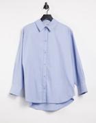Weekday Edyn Oversized Shirt In Blue-blues