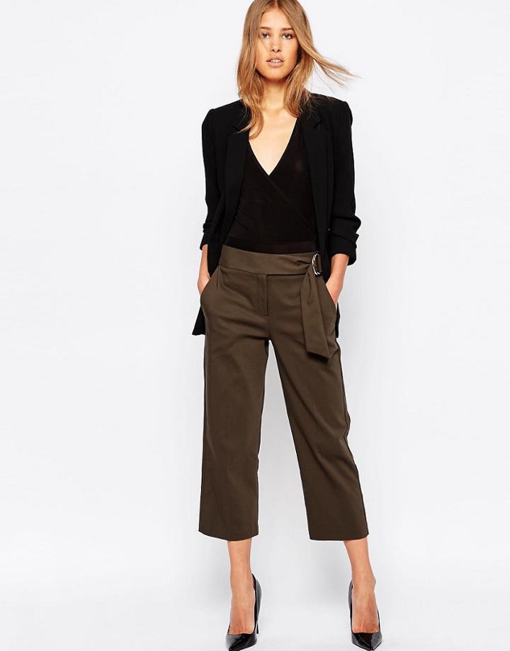 Closet Wide Leg Pants - Khaki