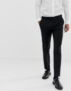 Moss London Slim Fit Suit Pants In Black With Stretch