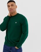 Fred Perry Crew Neck Sweater In Green - Green