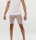 Asos Design Tall Jersey Skinny Shorts With Ma1 Pocket In Pink