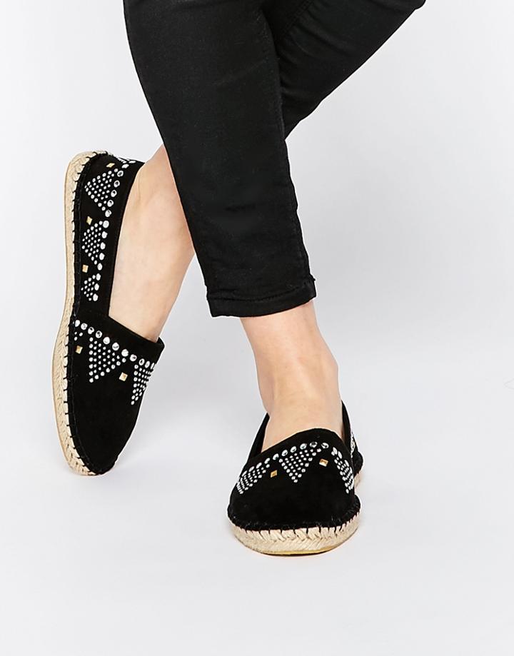 Asos Jessy Studded Espadrilles - Black