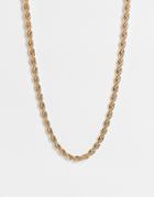 Monki Janet Rope Chain Necklace In Gold