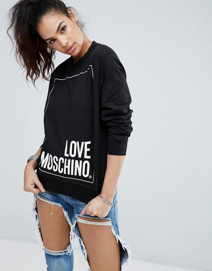 Love Moschino Iconic Print Sweatshirt - Black