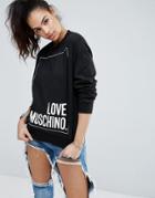 Love Moschino Iconic Print Sweatshirt - Black