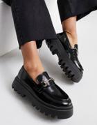 Asos Design Miller Chunky Loafers In Black