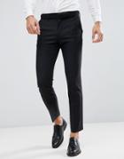 Asos Slim Suit Pants In Black 100% Wool - Black