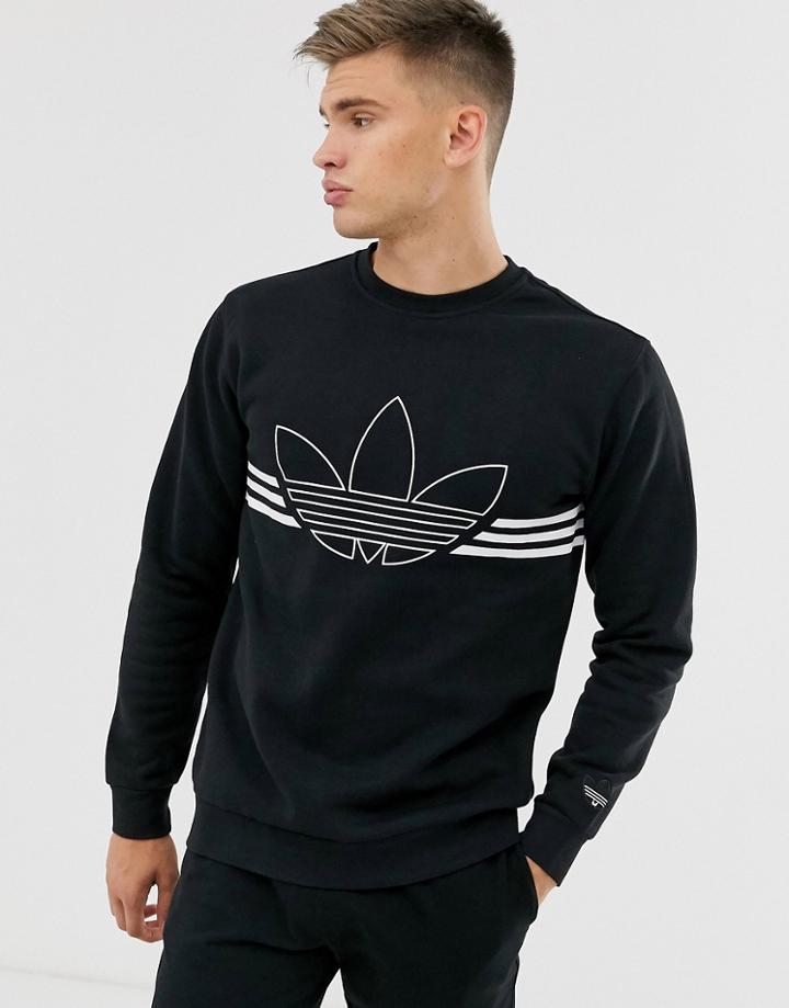 Large Trefoil Sweatshirt In Black