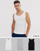French Connection 3 Pack Lounge Tank-multi