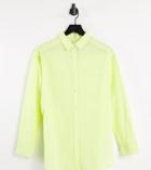 Asyou Cotton Voile Oversized Shirt In Green