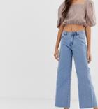 Only Tall Denim A-line Mini Skirt-blue