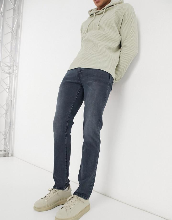 Levi's 551z Authentic Straight Fit Jeans In Rubber Worm Dark Wash-blues