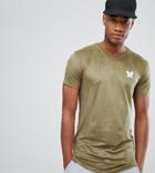 Good For Nothing Tall Muscle T-shirt In Khaki Suedette - Green