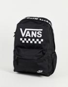 Vans Street Sport Realm Checkerboard Backpack In Black