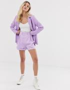 Daisy Street Tailored Shorts Two-piece-purple