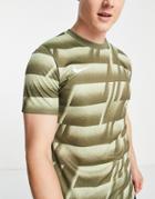 Fcuk Sport Script Logo Panel Training T-shirt In Light Green-blue