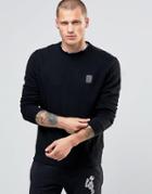 Religion Sweatshirt With Scar Stich Detail - Black