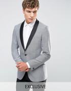 Number Eight Savile Row Tuxedo Jacket With Satin Lapel - White