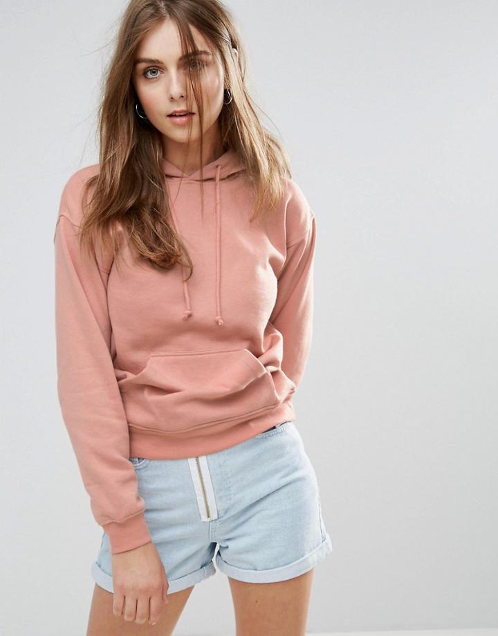 Brave Soul Hoodie With Pouch Pocket - Pink