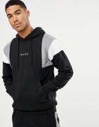 Nicce Hoodie In Black With Reflective Panels - Black