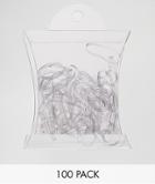 Asos Design Pack Of 100 No More Snags Hair Ties-clear