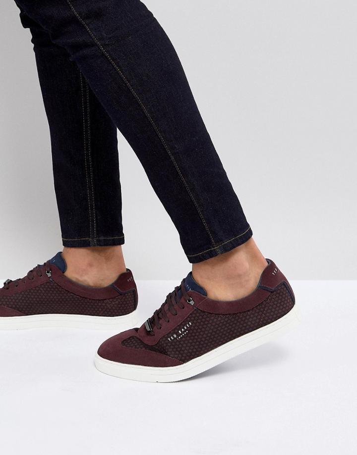 Ted Baker Phranco Suede Detail Sneakers - Red
