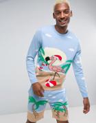 Asos Holidays Sweater With Festive Flamingo - Multi